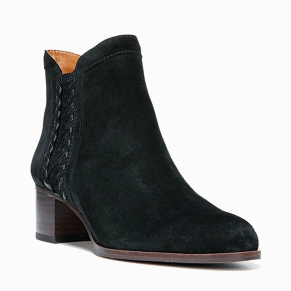Franco Sarto Black Suede Bootie - Picture 1 of 11